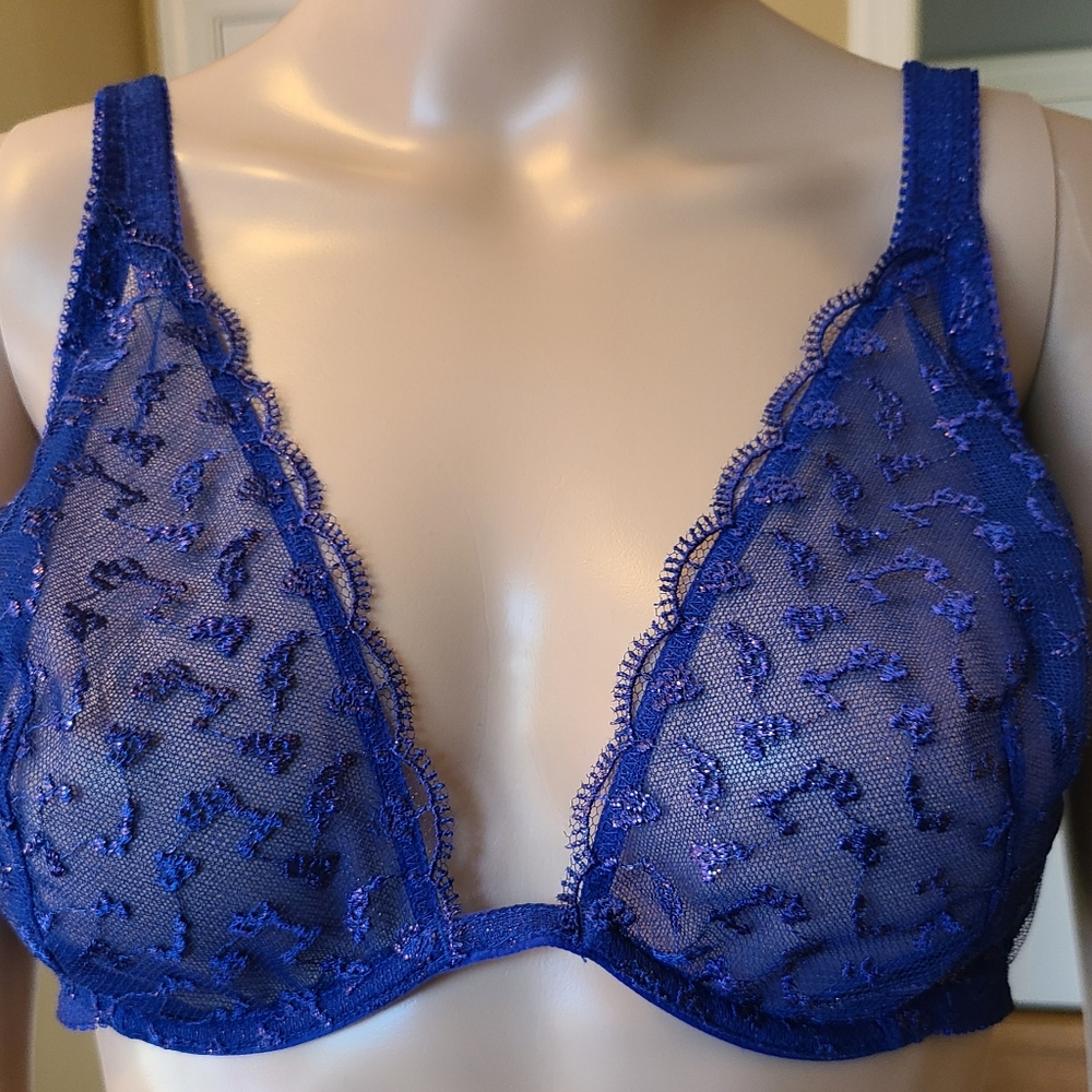 Savage X Fenty Scattered Leopard Metallic Bra